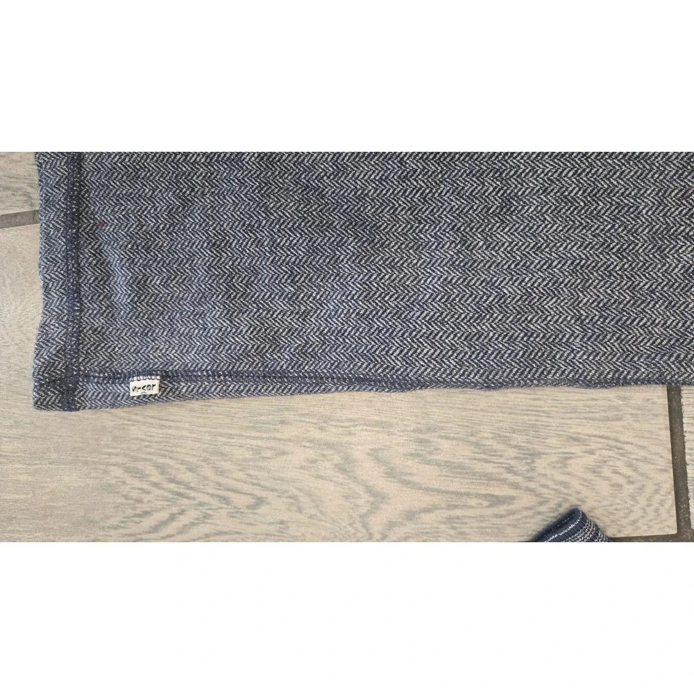 Levis Mens XXL Blue Herringbone Long Sleeve Henley Shirt Standard Fit Top